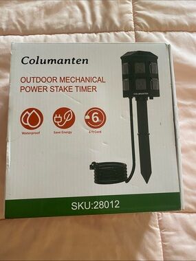 Outdoor Mechanical Power Stake Timer - Black